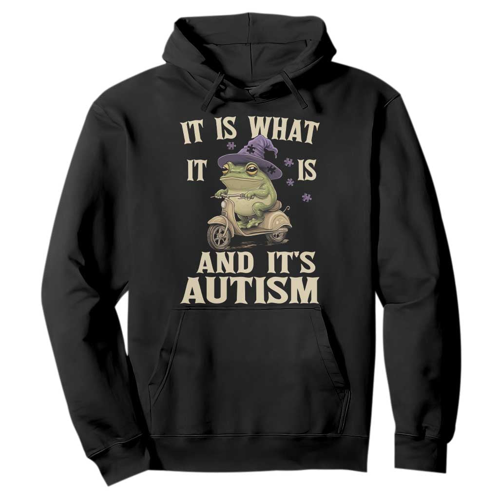 Funny It Is What It Is And It's Autism Hoodie Meme Autism Support Frog