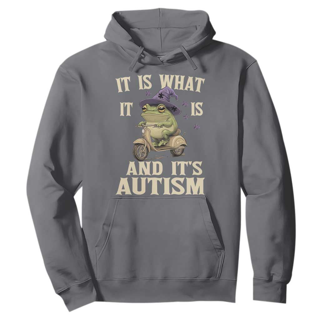 Funny It Is What It Is And It's Autism Hoodie Meme Autism Support Frog