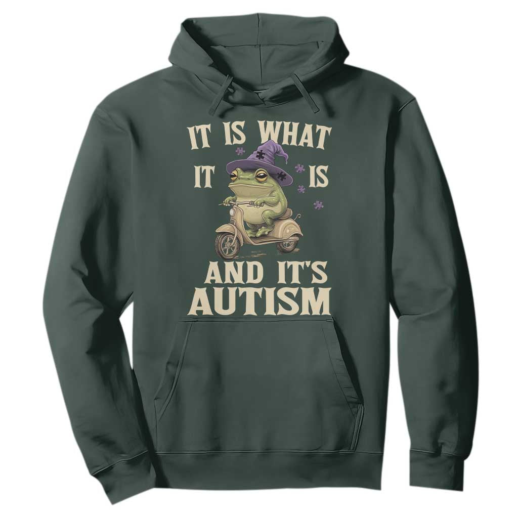 Funny It Is What It Is And It's Autism Hoodie Meme Autism Support Frog