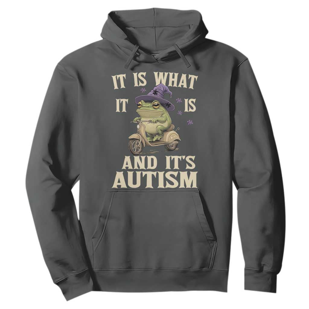 Funny It Is What It Is And It's Autism Hoodie Meme Autism Support Frog