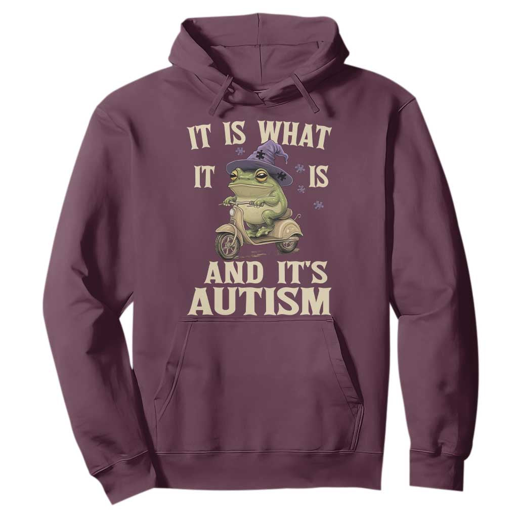 Funny It Is What It Is And It's Autism Hoodie Meme Autism Support Frog