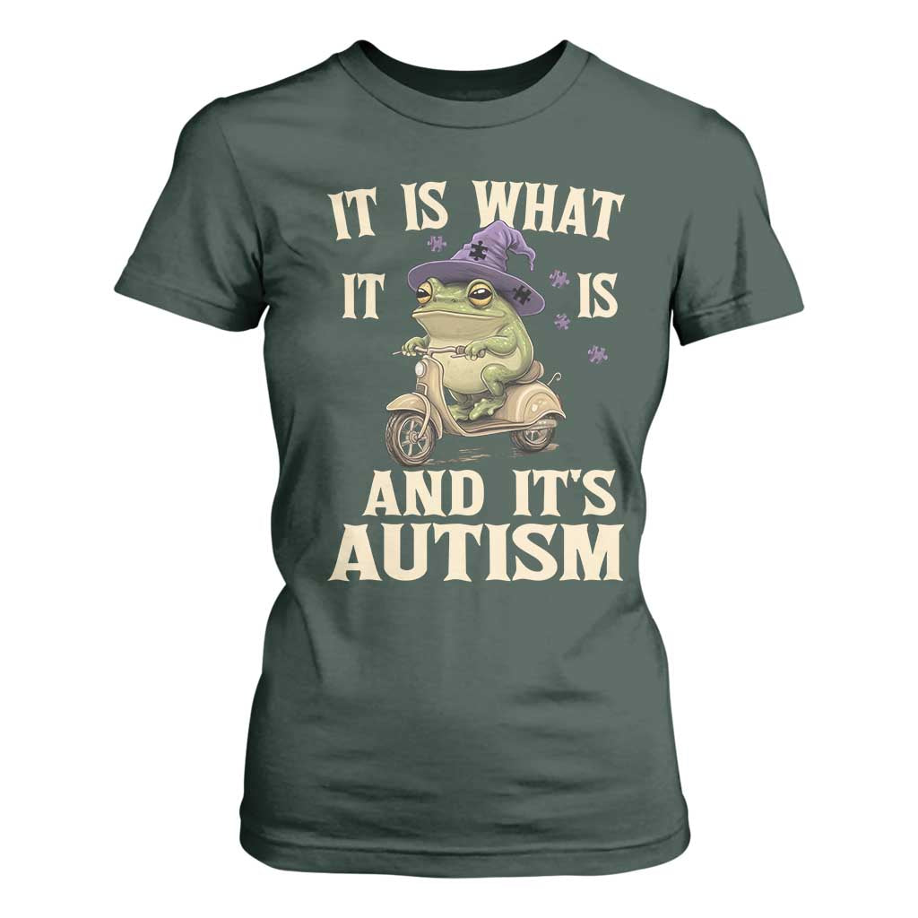 Funny It Is What It Is And It's Autism T Shirt For Women Meme Autism Support Frog