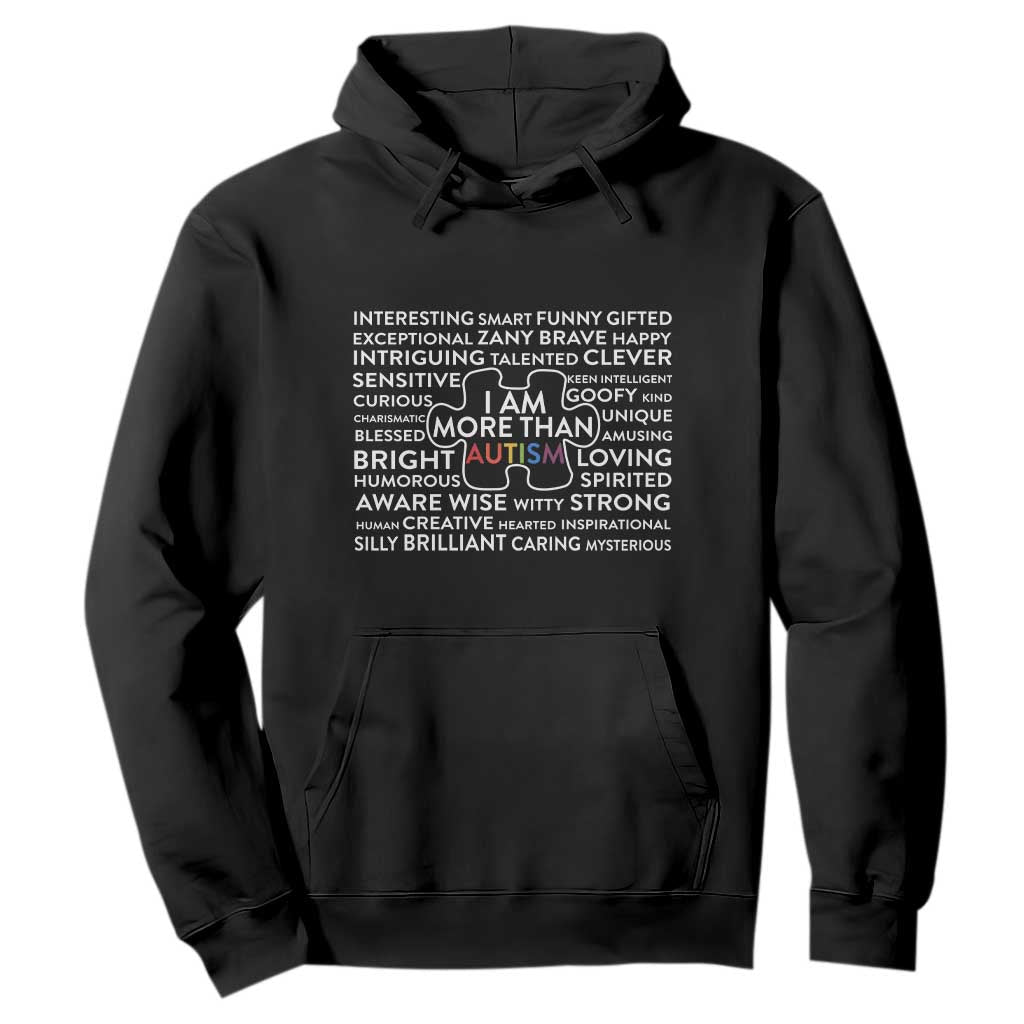 Autism Support Hoodie I Am More Than Autism Puzzle Piece