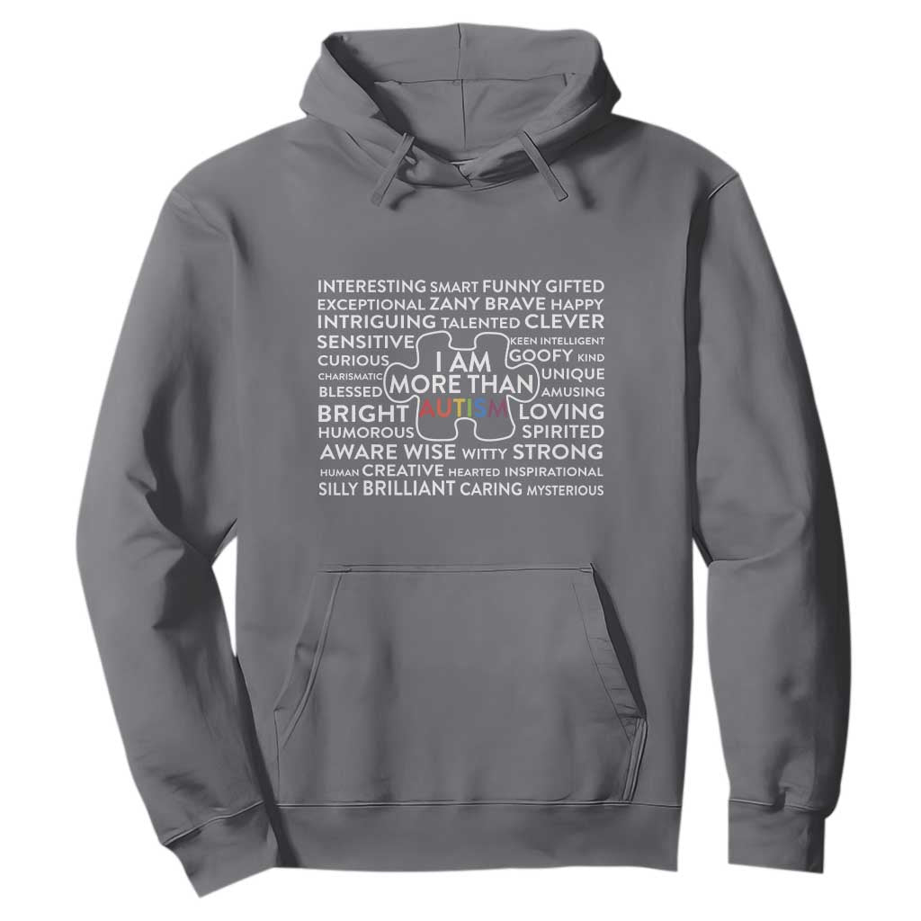 Autism Support Hoodie I Am More Than Autism Puzzle Piece