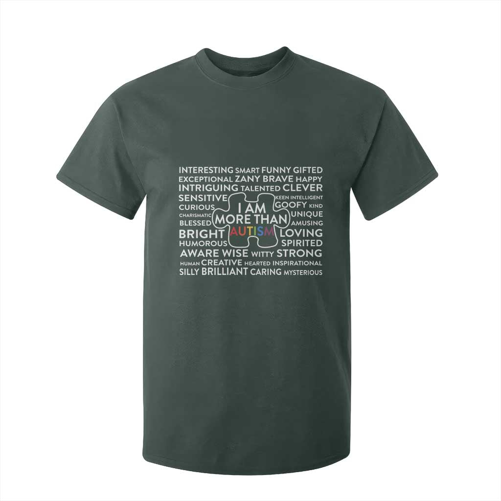 Autism Support T Shirt For Kid I Am More Than Autism Puzzle Piece