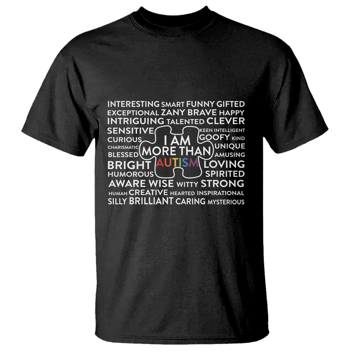 Autism Support T Shirt I Am More Than Autism Puzzle Piece