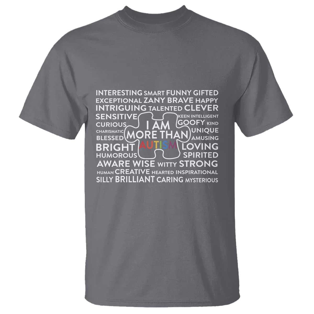 Autism Support T Shirt I Am More Than Autism Puzzle Piece