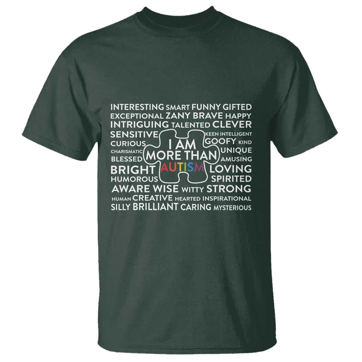 Autism Support T Shirt I Am More Than Autism Puzzle Piece