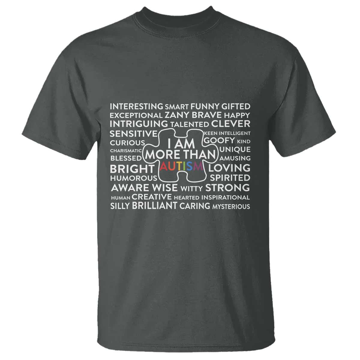 Autism Support T Shirt I Am More Than Autism Puzzle Piece