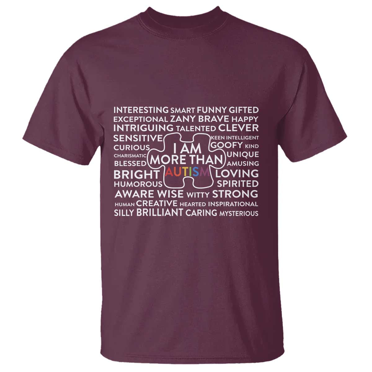 Autism Support T Shirt I Am More Than Autism Puzzle Piece