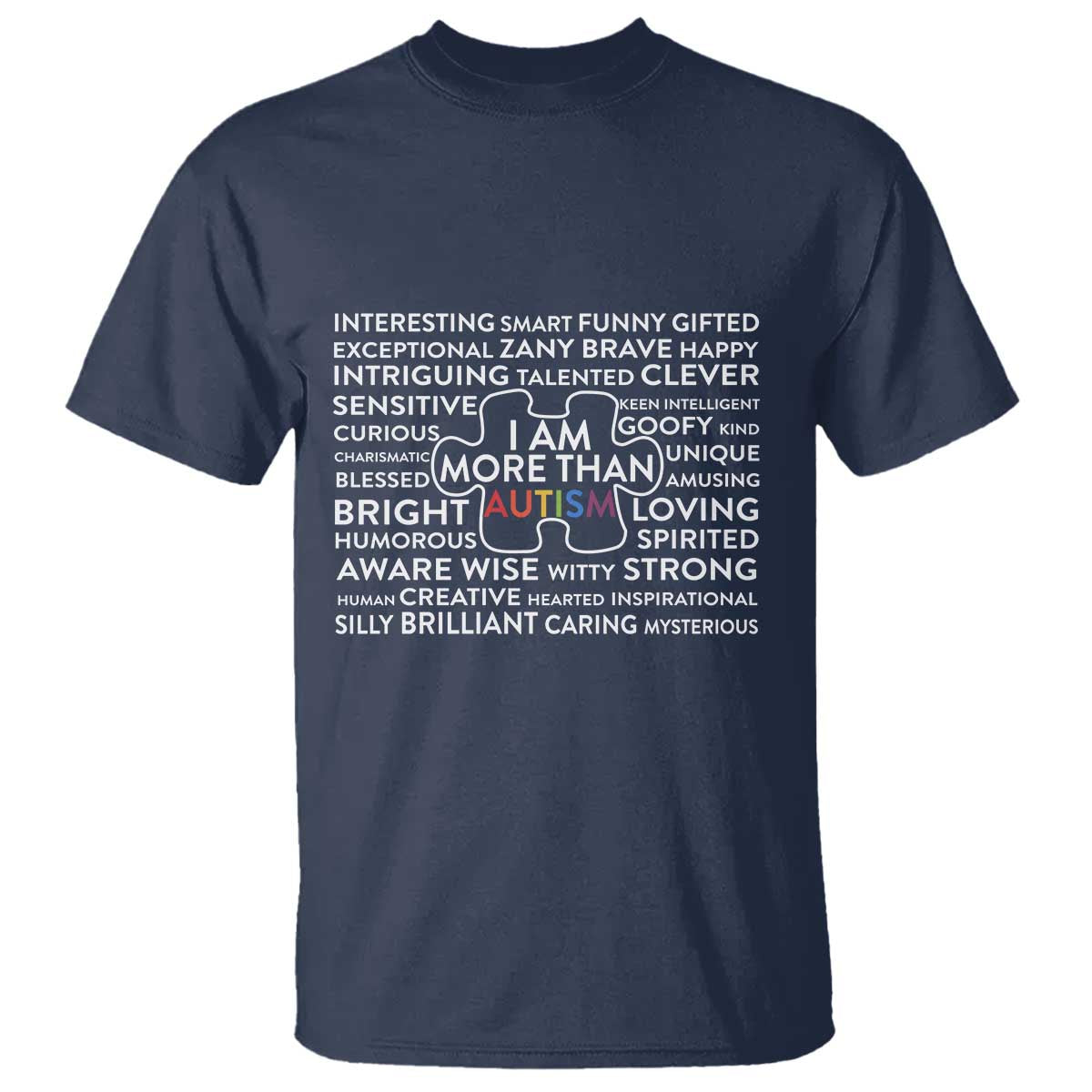 Autism Support T Shirt I Am More Than Autism Puzzle Piece