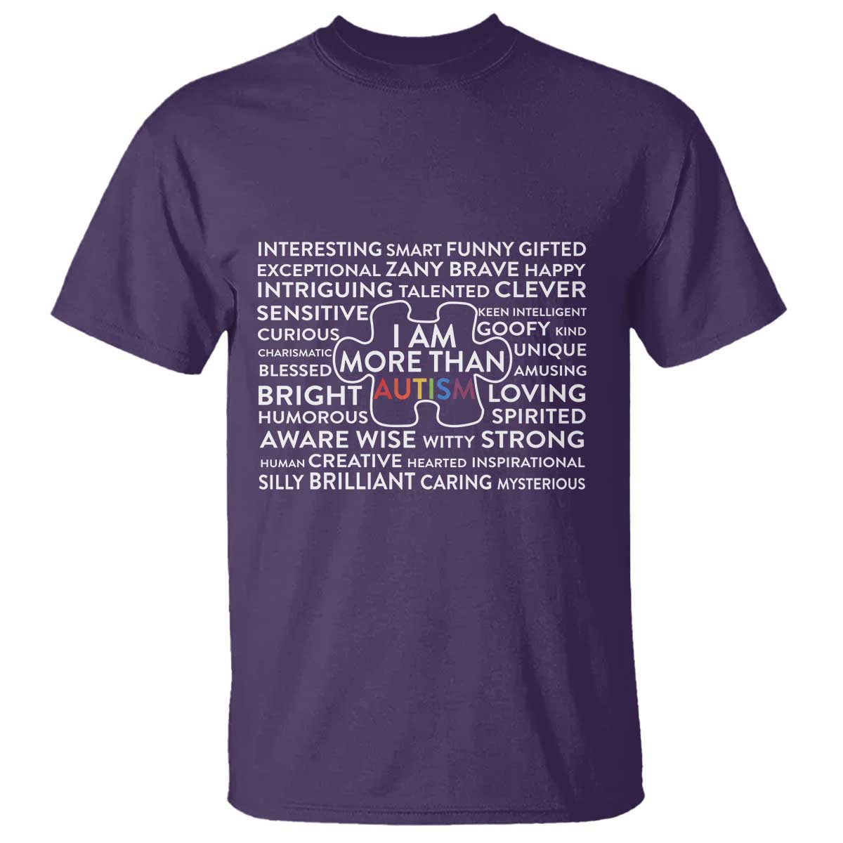 Autism Support T Shirt I Am More Than Autism Puzzle Piece
