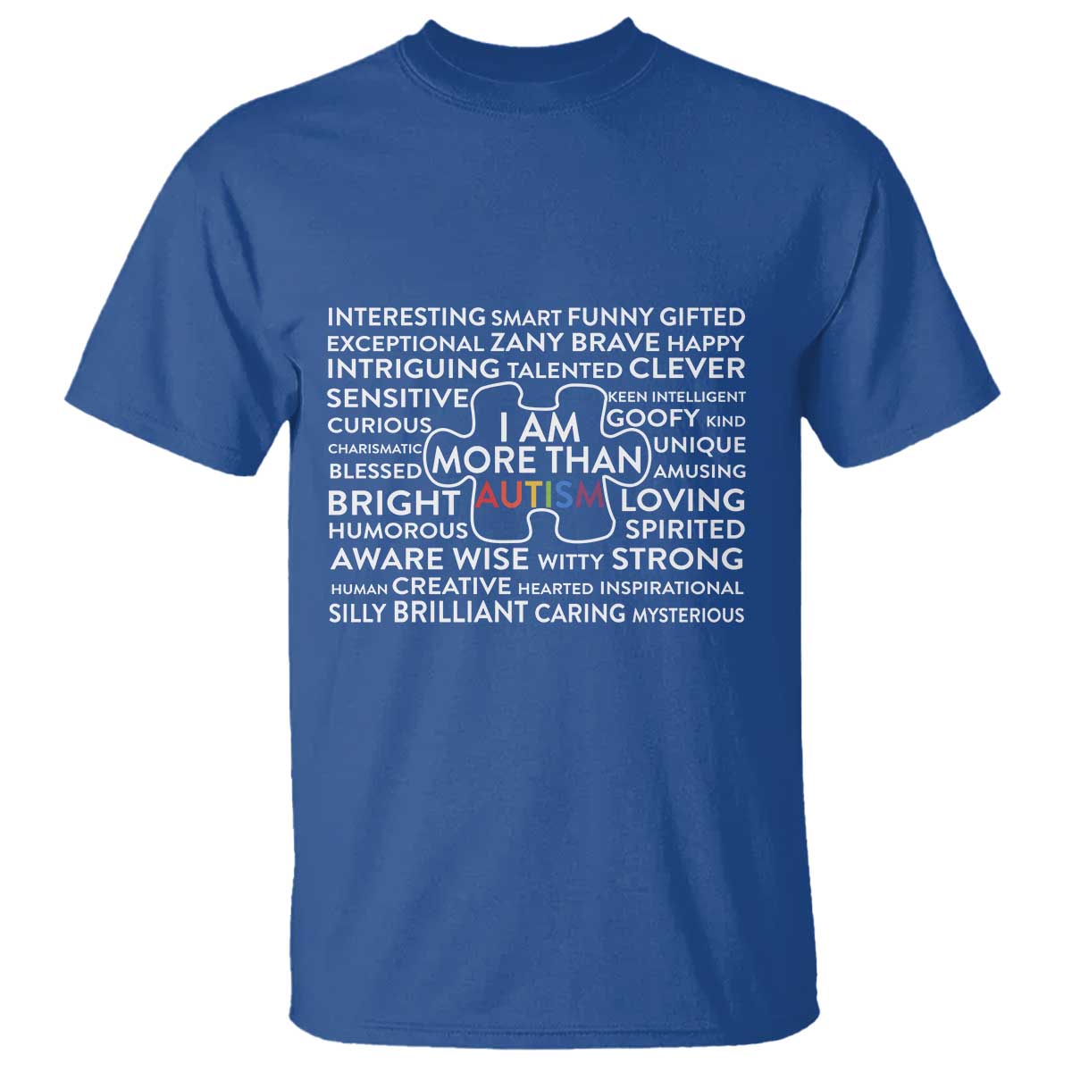 Autism Support T Shirt I Am More Than Autism Puzzle Piece