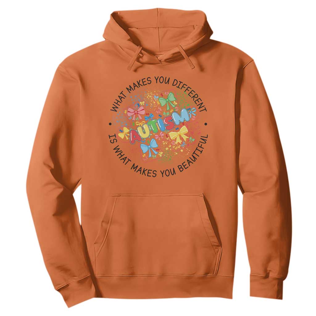 Funny Autism Support What Makes You Different Is What Makes You Beautiful Hoodie Coquette Puzzle