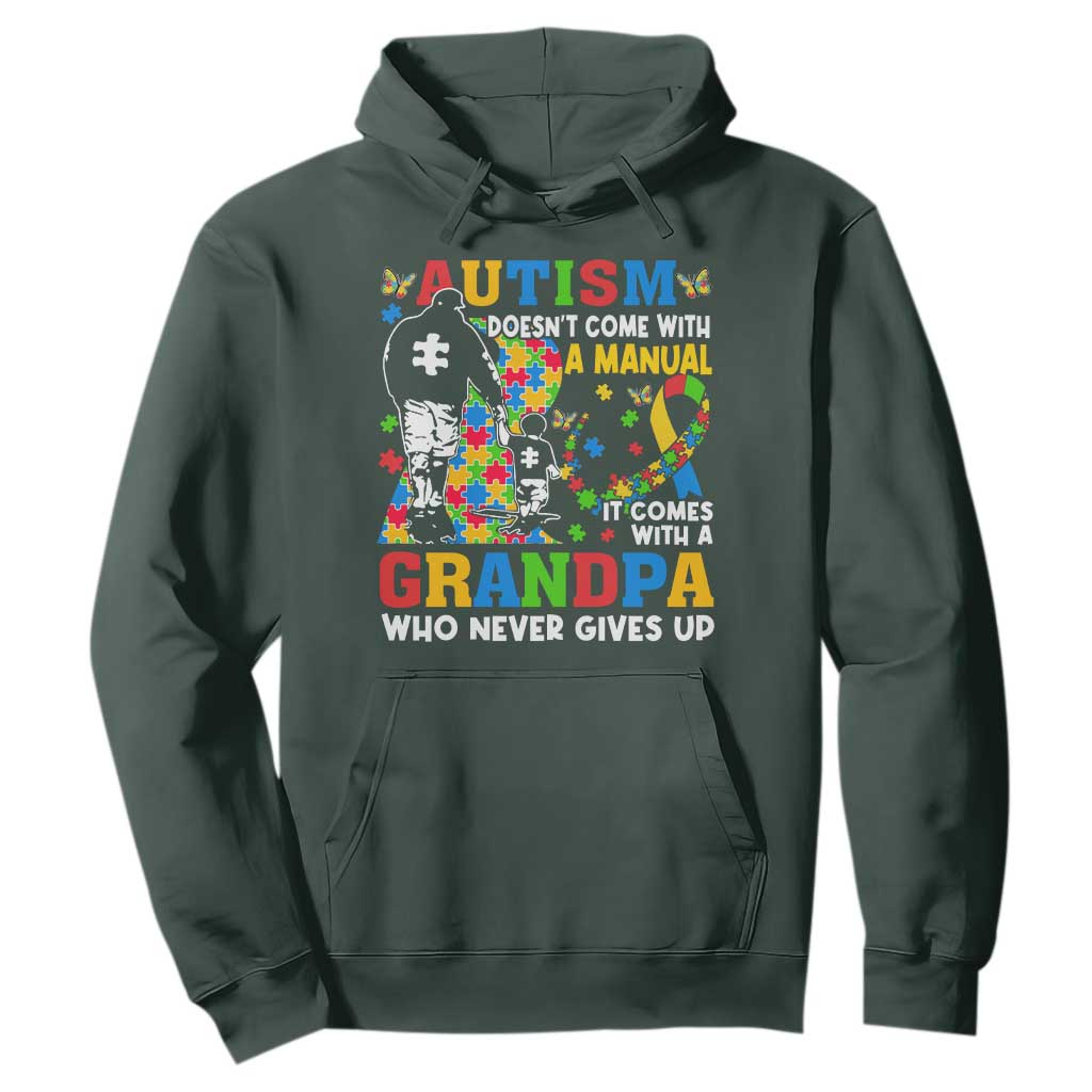 Autism Grandpa Hoodie Autism Doesn't Come With A Manual It Comes With A Grandpa