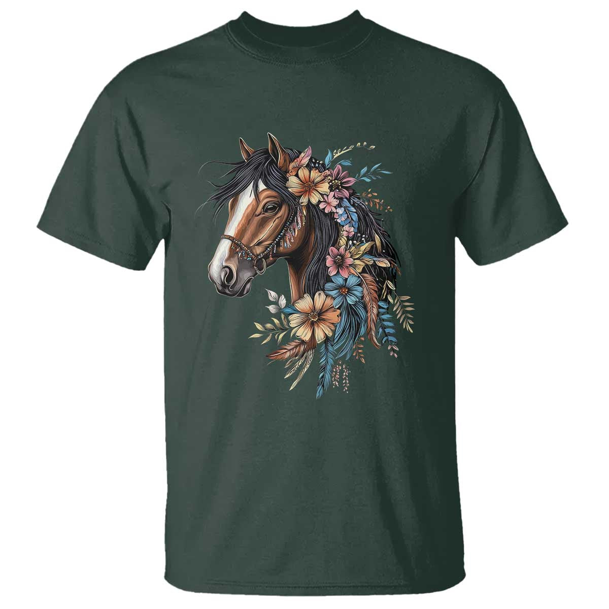 floral-wild-horse-country-horse-riding-t-shirt
