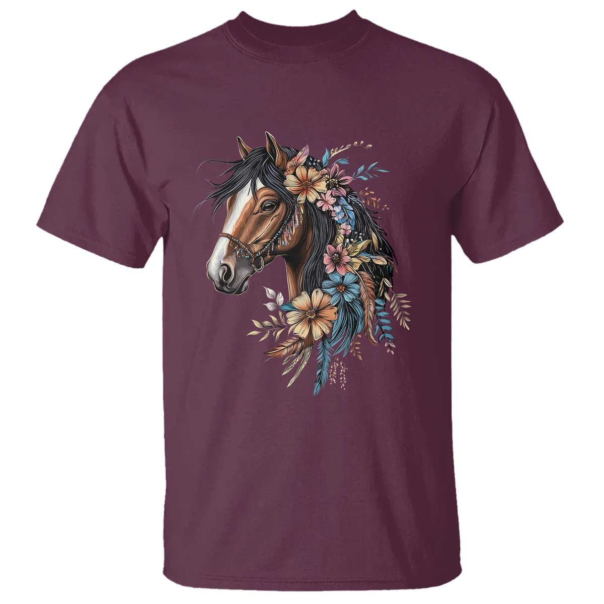 floral-wild-horse-country-horse-riding-t-shirt