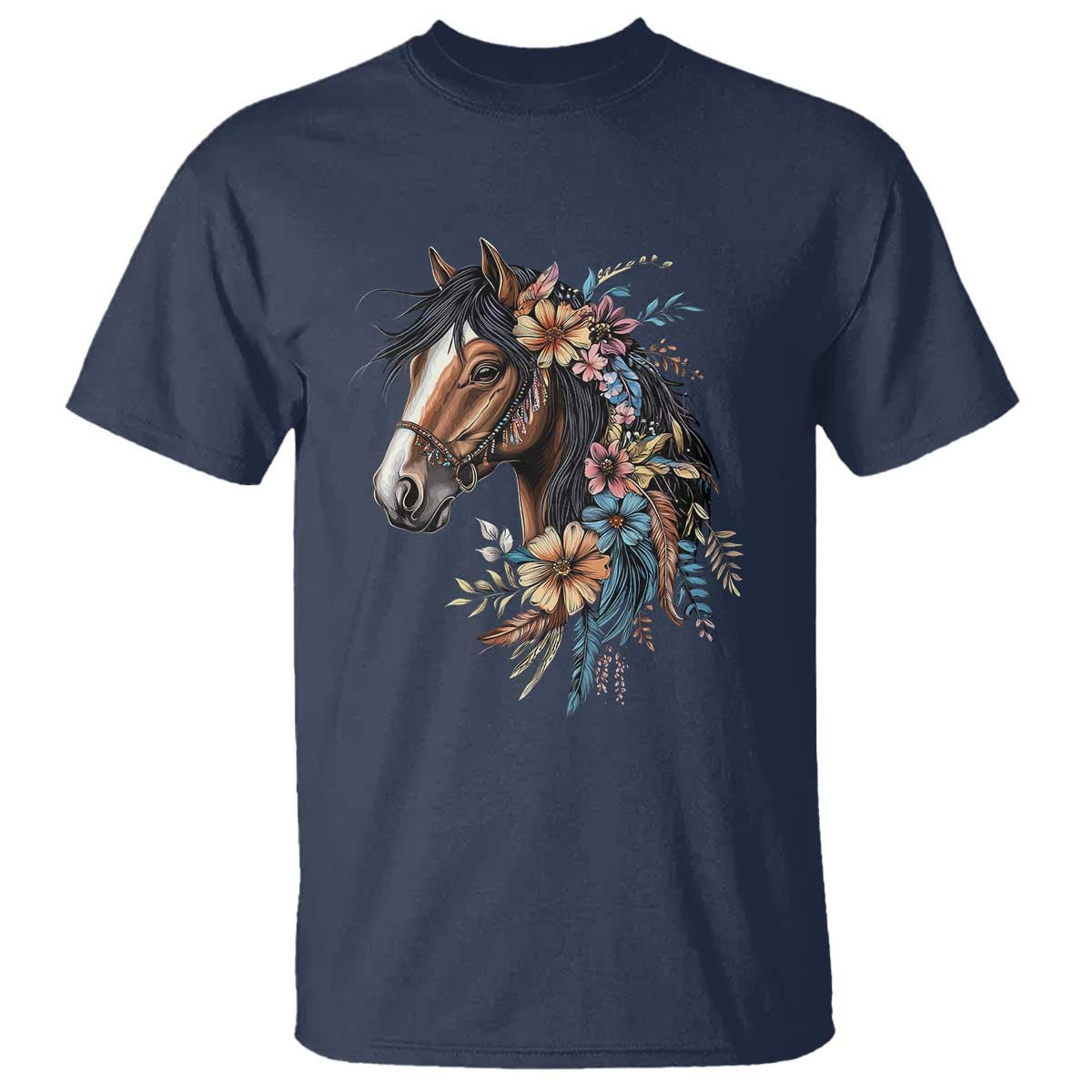 floral-wild-horse-country-horse-riding-t-shirt
