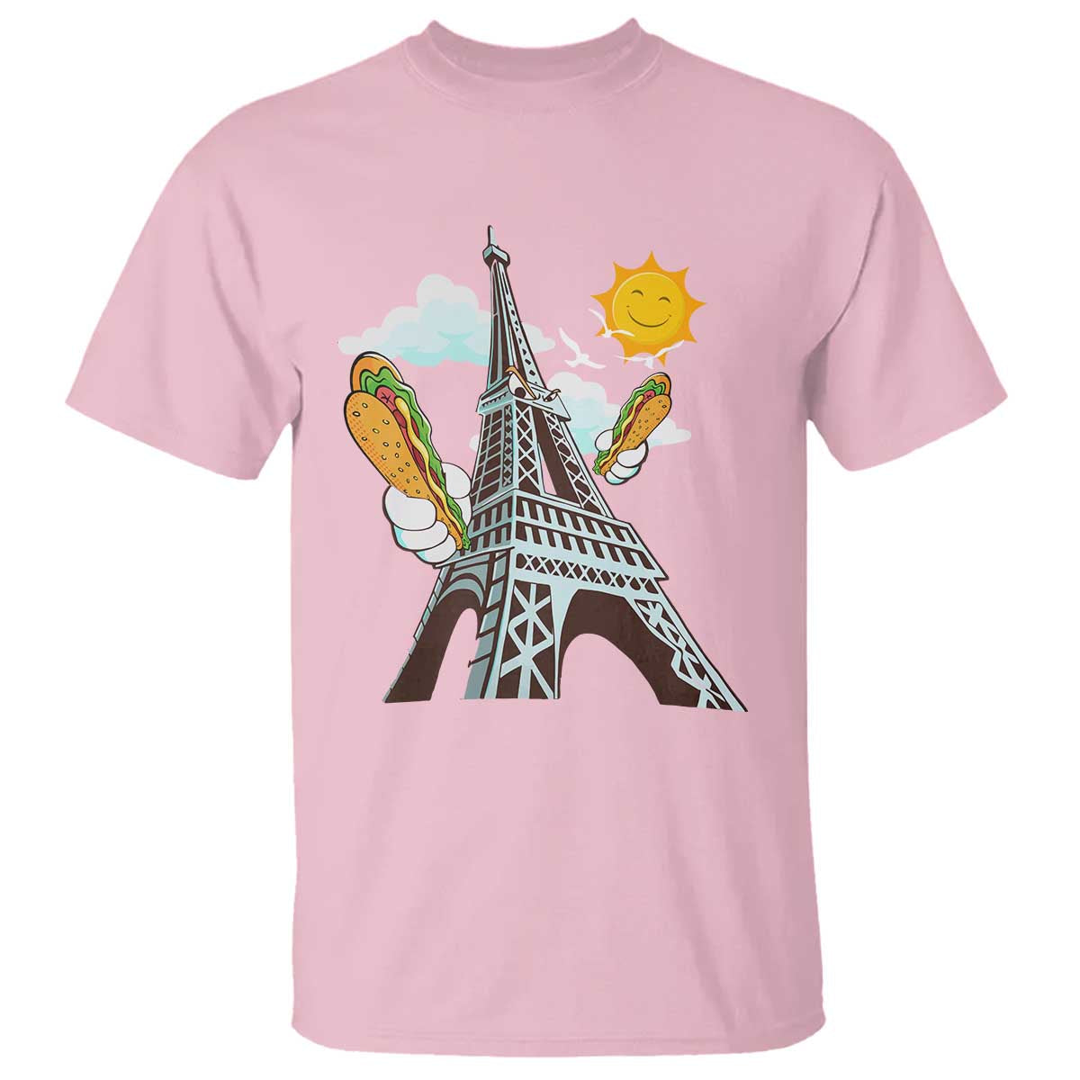 funny-french-american-heritage-month-t-shirt-cute-hotdog-eiffel-tower