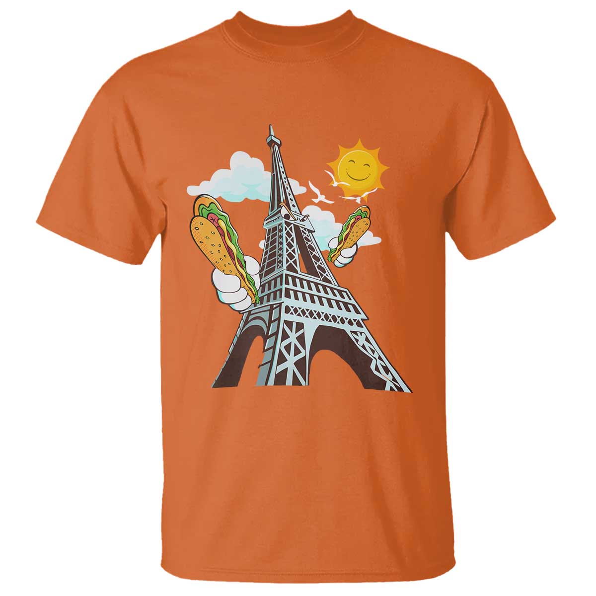 funny-french-american-heritage-month-t-shirt-cute-hotdog-eiffel-tower