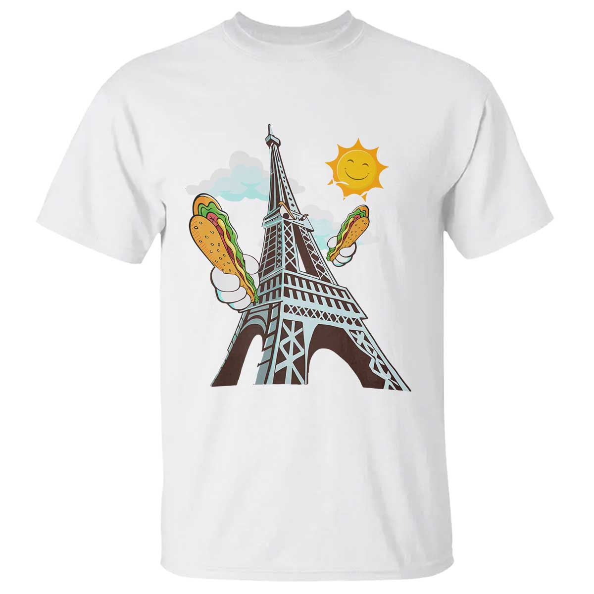 funny-french-american-heritage-month-t-shirt-cute-hotdog-eiffel-tower