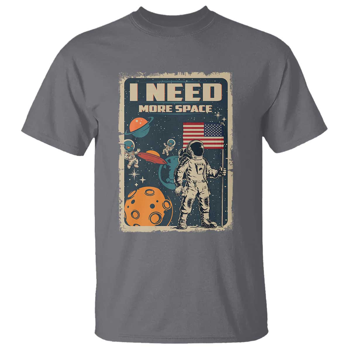 funny-i-need-more-space-t-shirt-retro-astronaut-spaceship-star-planets