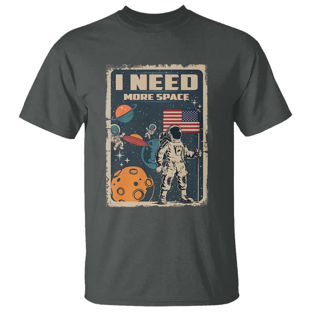 funny-i-need-more-space-t-shirt-retro-astronaut-spaceship-star-planets