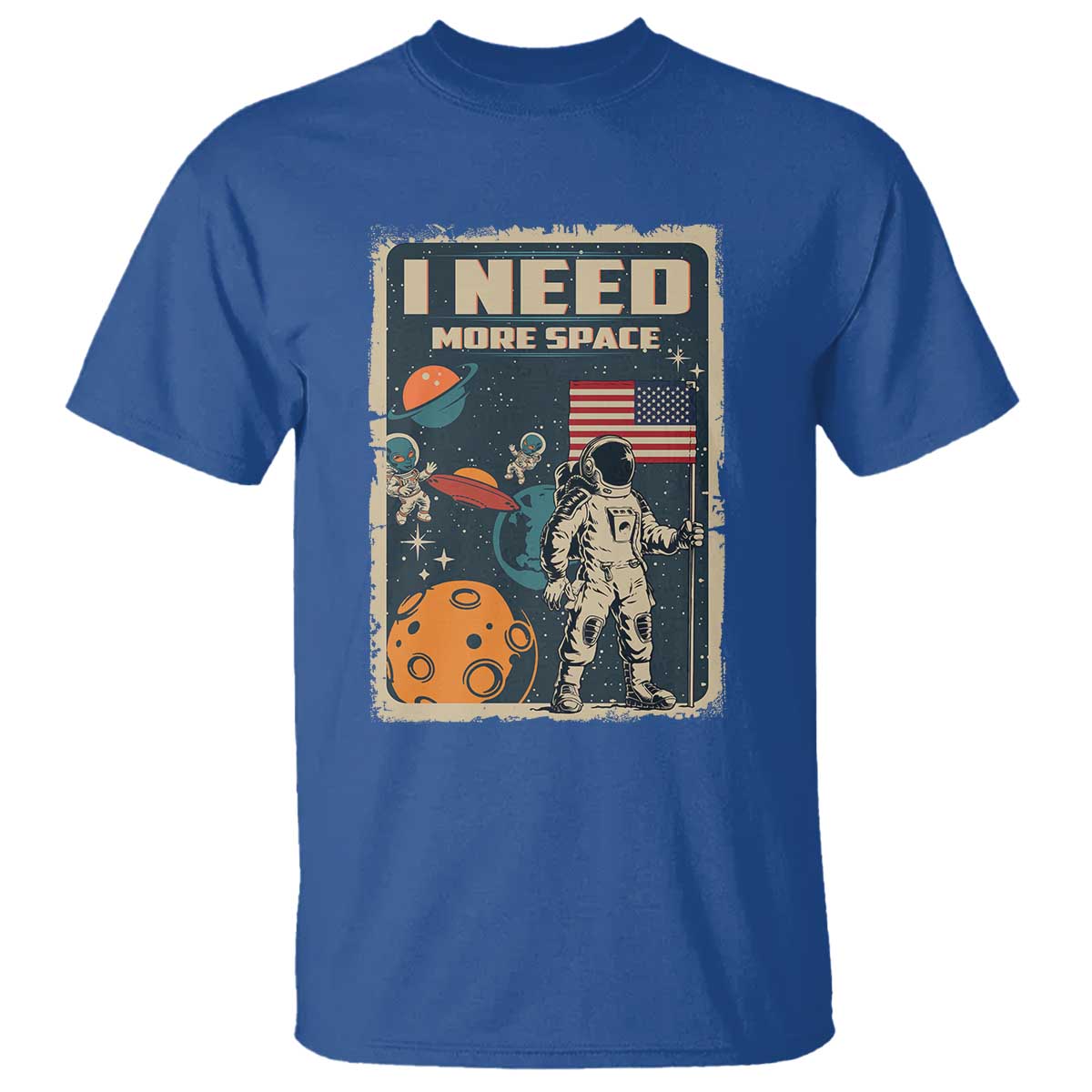 funny-i-need-more-space-t-shirt-retro-astronaut-spaceship-star-planets