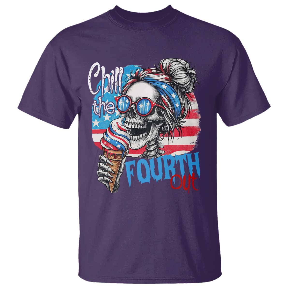 funny-chill-the-fourth-out-4th-of-july-t-shirt-patriotic-skeleton-popsicle-us-flag