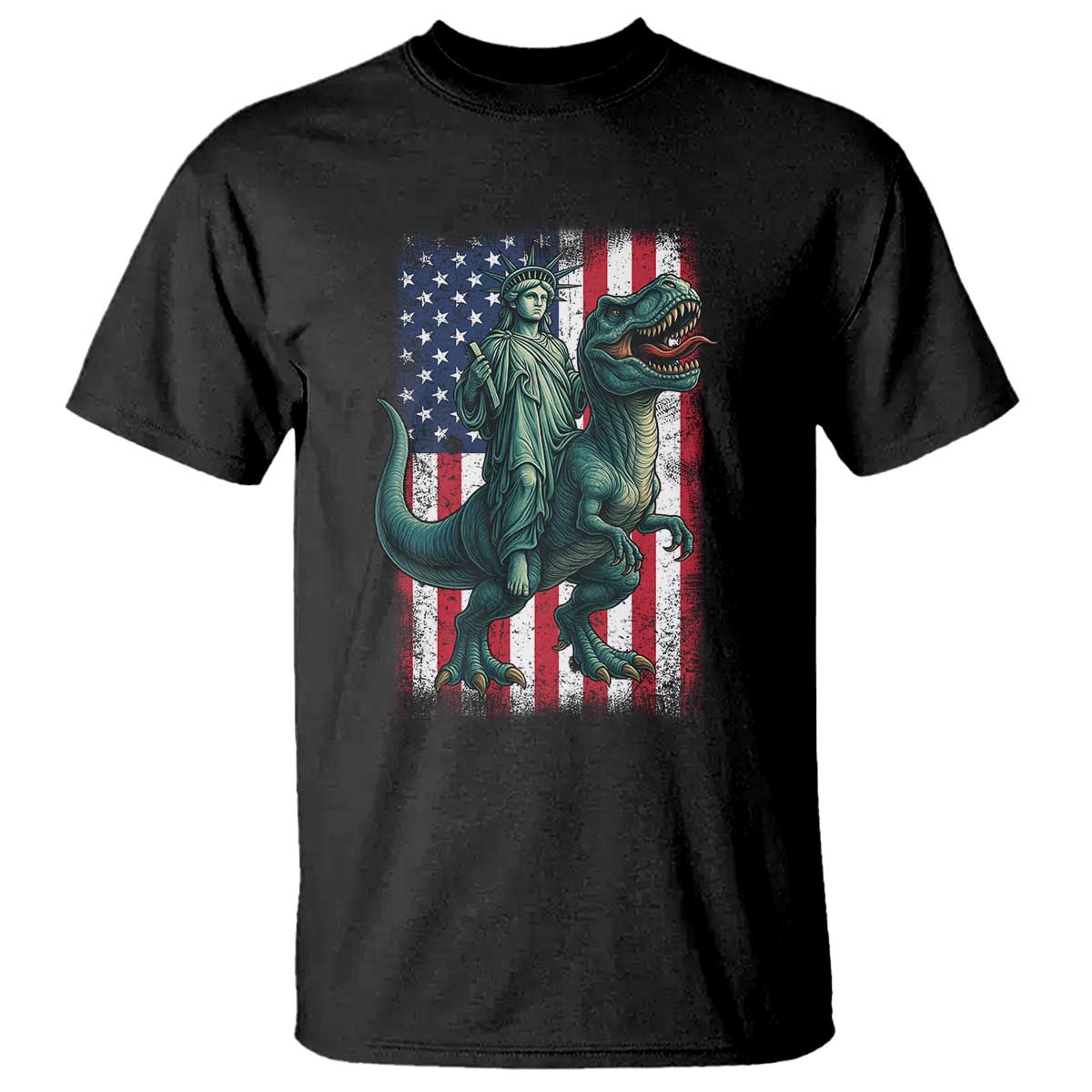 funny-dinosaur-statue-of-liberty-4th-of-july-t-shirt-american-flag