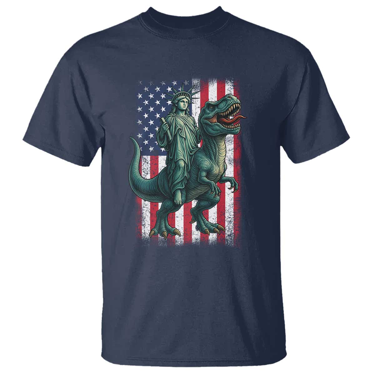 funny-dinosaur-statue-of-liberty-4th-of-july-t-shirt-american-flag