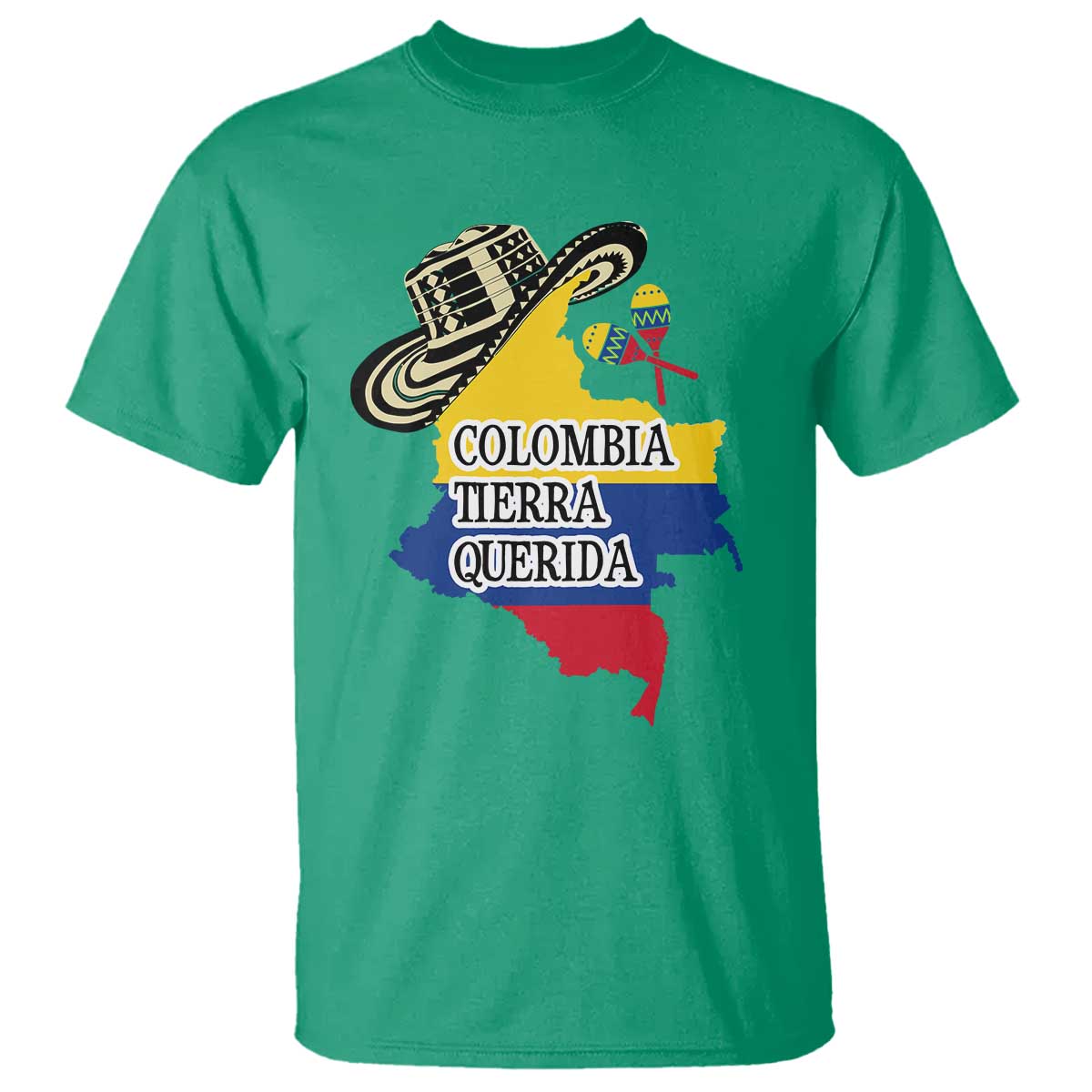 funny-colombia-tierra-querida-t-shirt-colombian-flag-sombrero-vueltiao-maracas