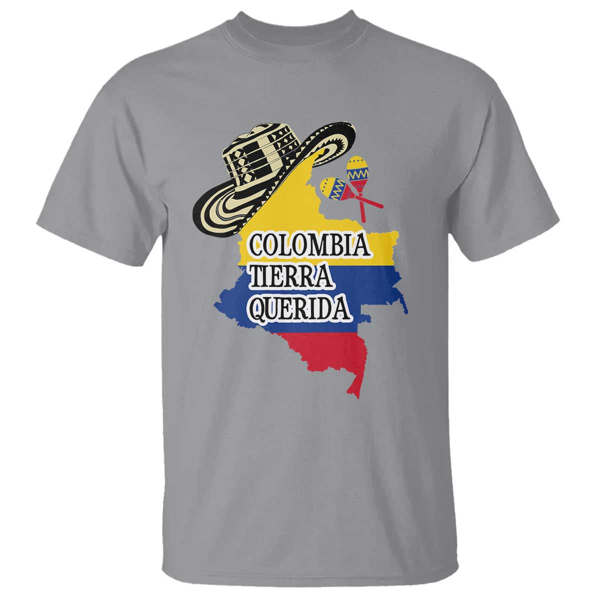 funny-colombia-tierra-querida-t-shirt-colombian-flag-sombrero-vueltiao-maracas