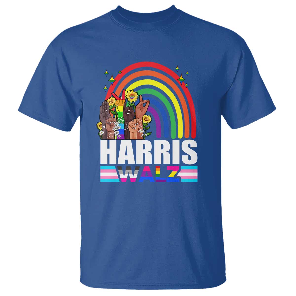 harris-walz-t-shirt-lgbt-rainbow-flag-hand-rise-flower-unity