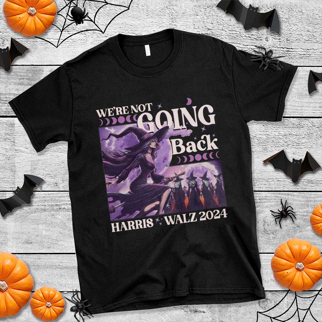 harris-walz-2024-halloween-t-shirt-were-not-going-back-witch-childless-cat-ladies-moon