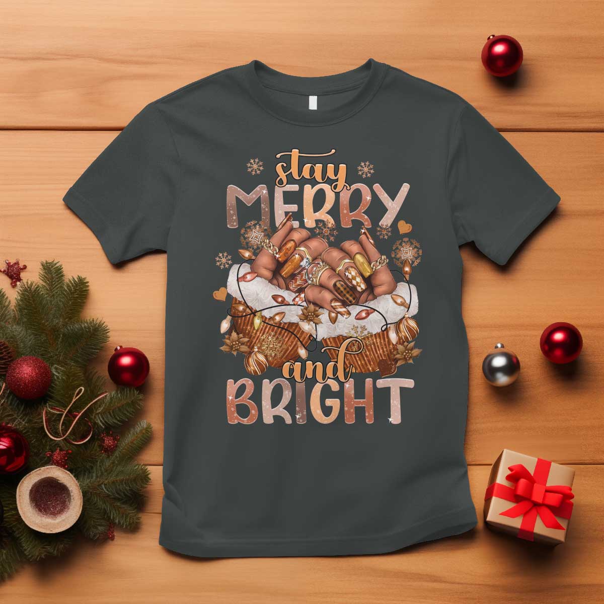 funny-african-american-christmas-t-shirt-stay-merry-and-bright-black-melanin-girl