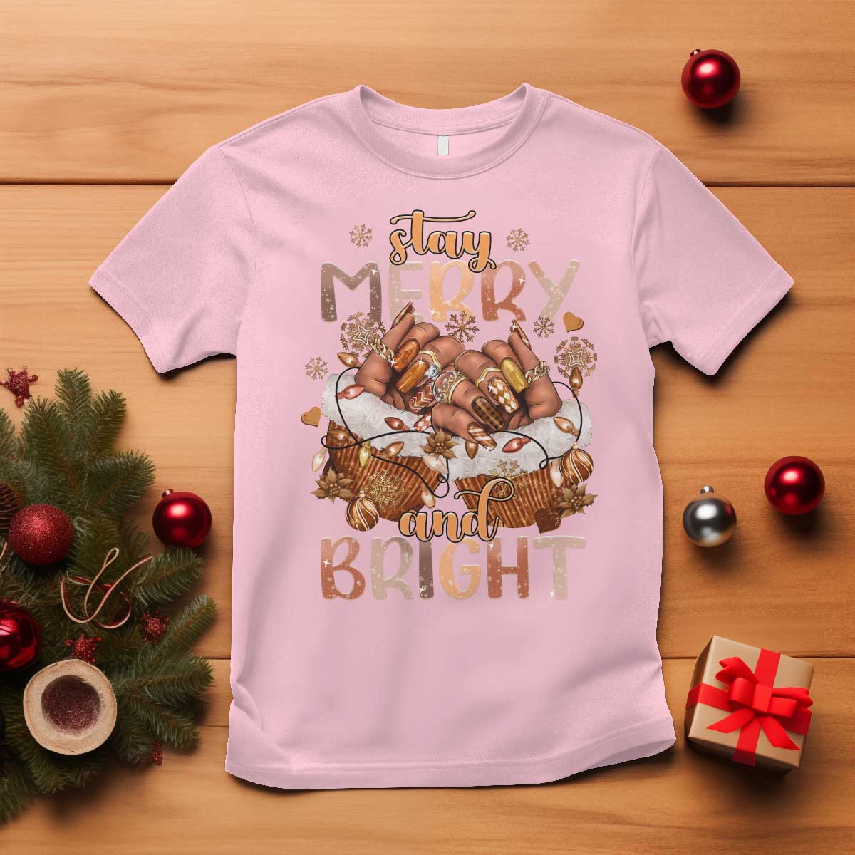 funny-african-american-christmas-t-shirt-stay-merry-and-bright-black-melanin-girl