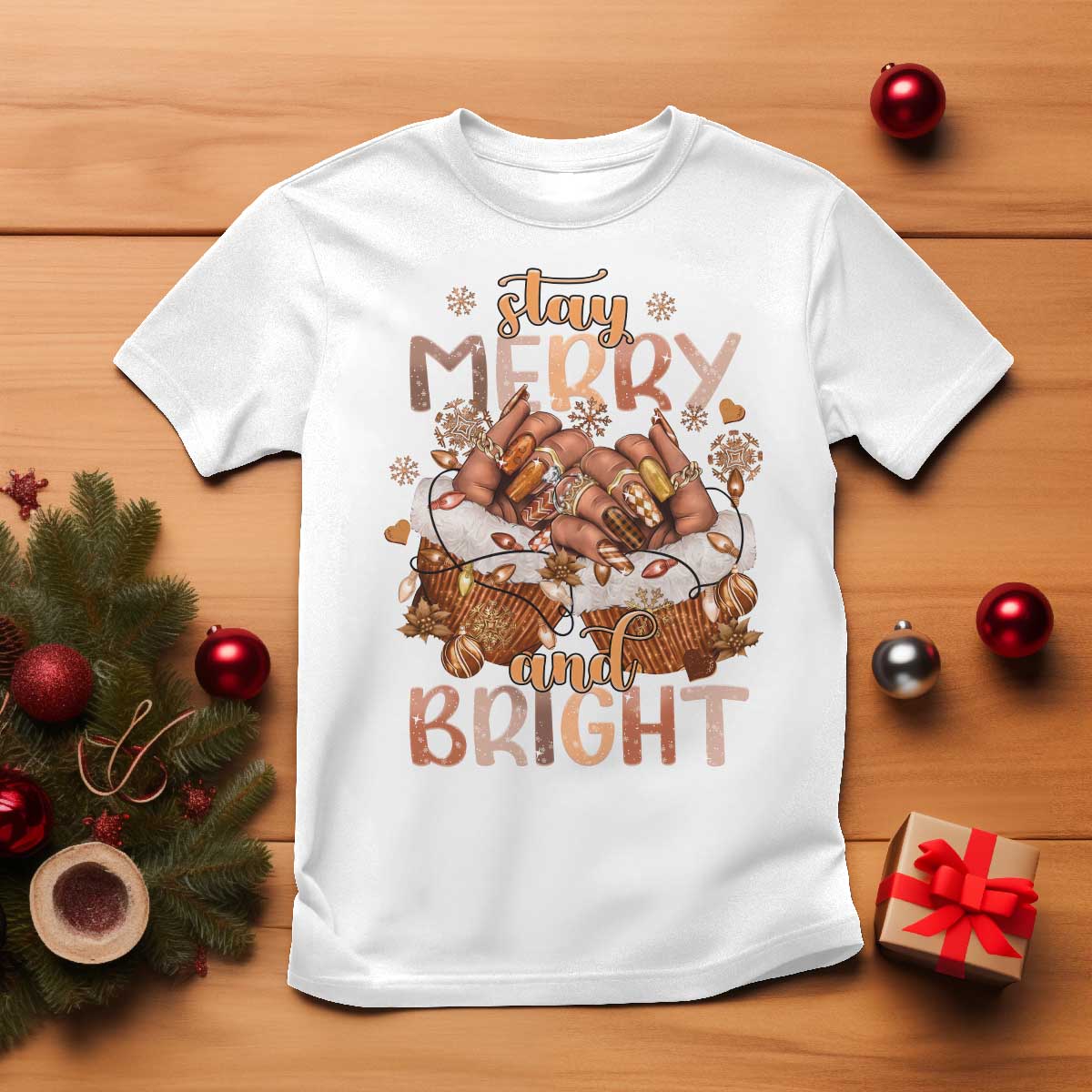 funny-african-american-christmas-t-shirt-stay-merry-and-bright-black-melanin-girl