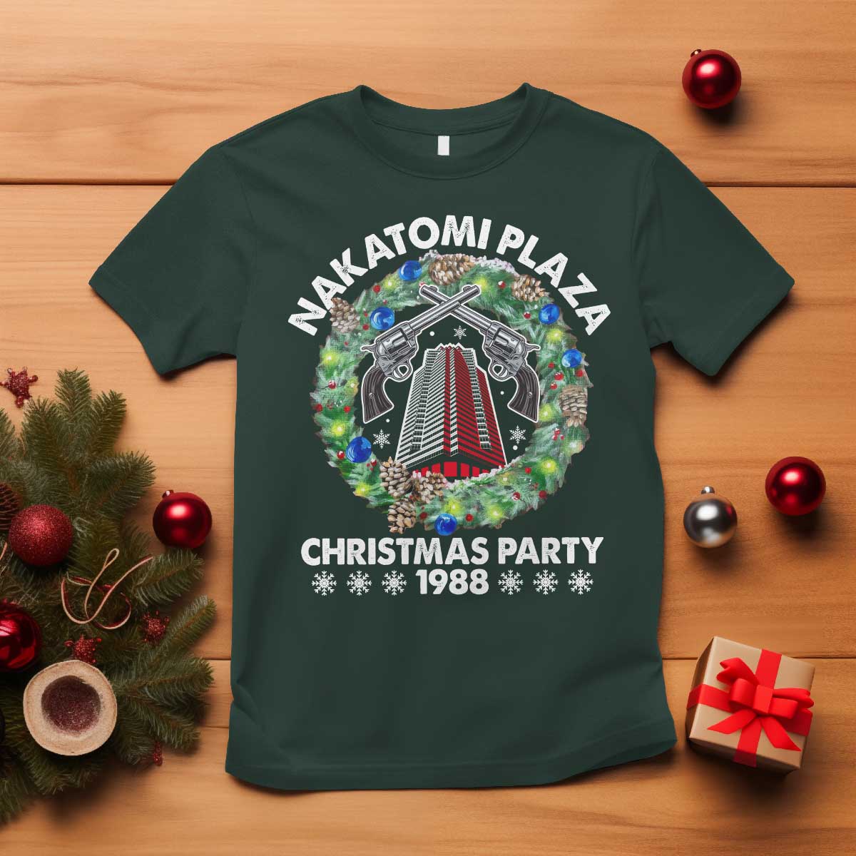 christmas-nakatomi-plaza-t-shirt-christmas-party-1988-xmas-wreath