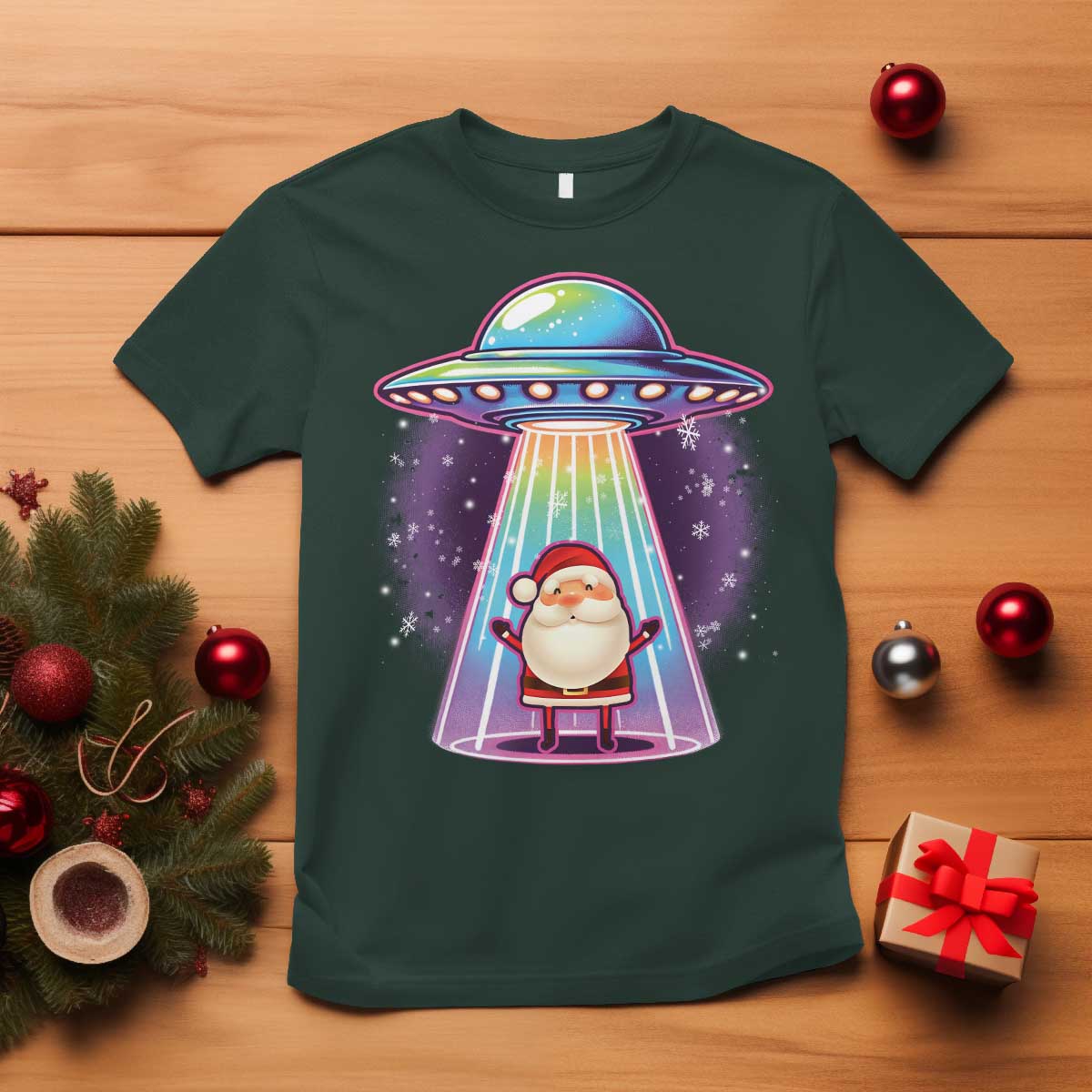 funny-christmas-santa-alien-neon-ufo-t-shirt