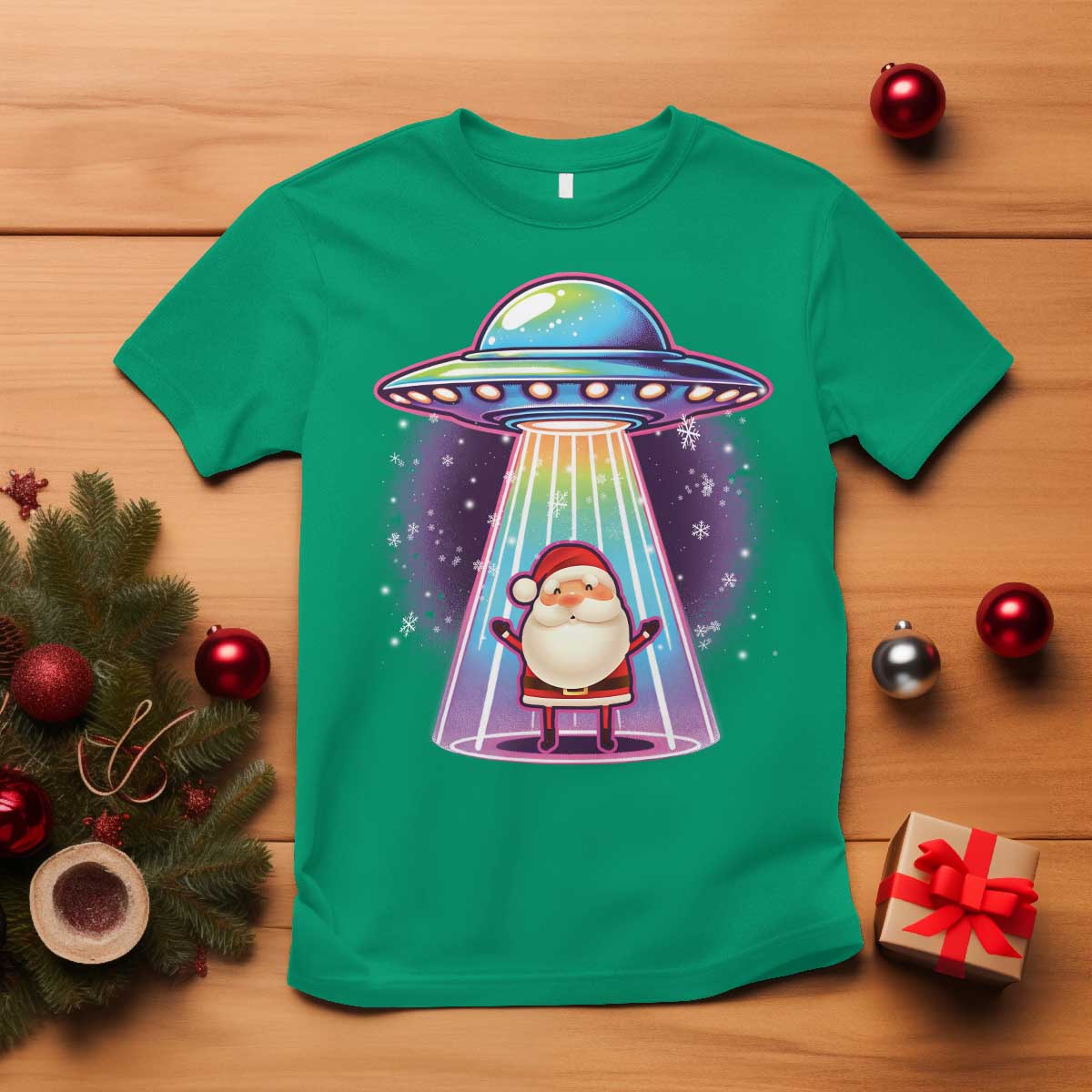 funny-christmas-santa-alien-neon-ufo-t-shirt