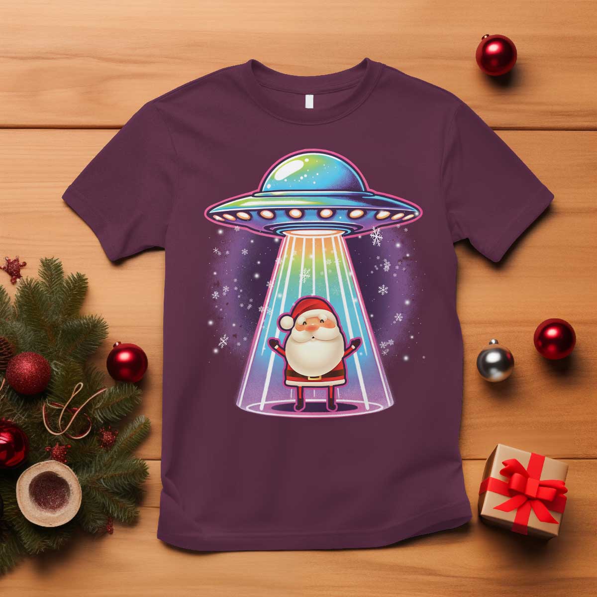 funny-christmas-santa-alien-neon-ufo-t-shirt