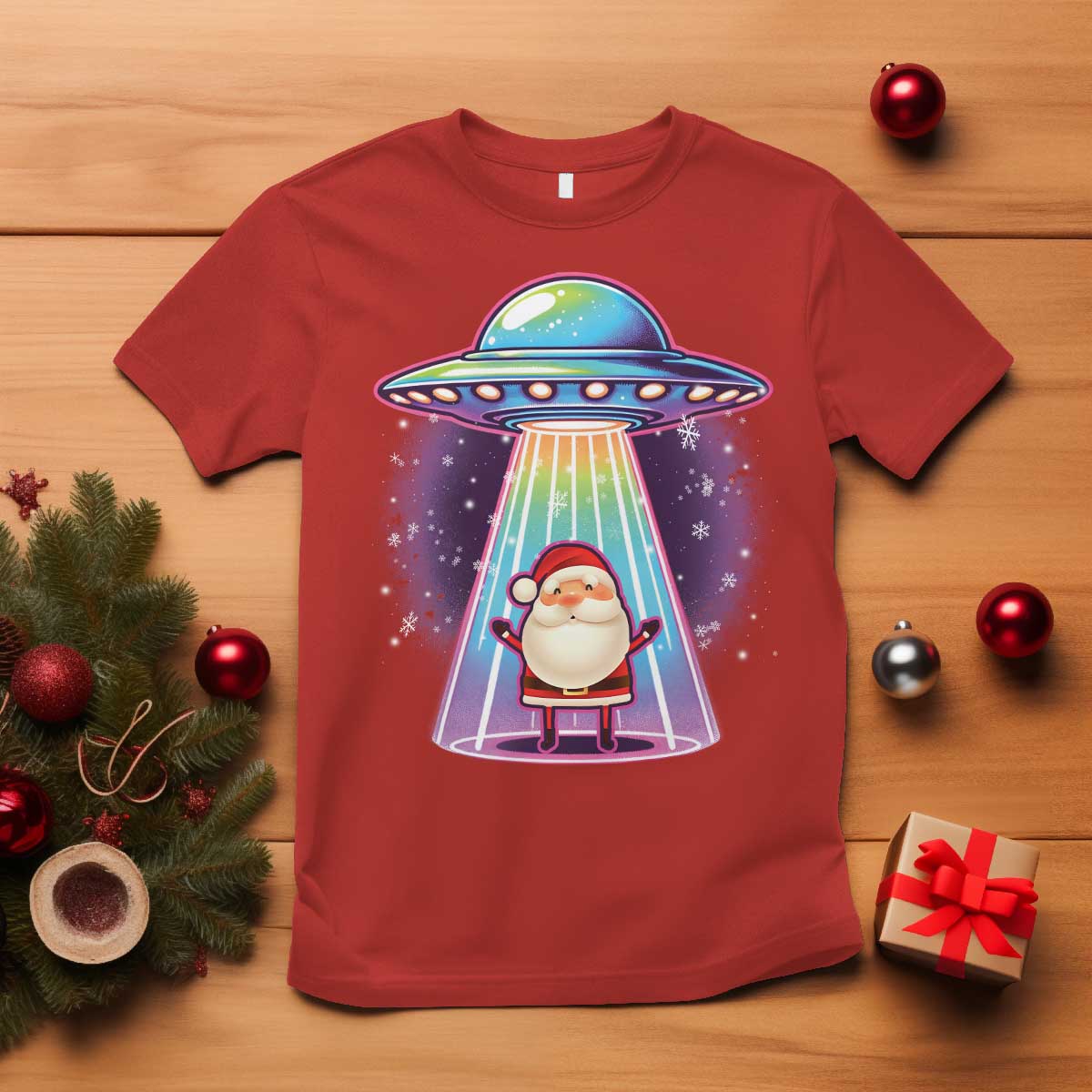funny-christmas-santa-alien-neon-ufo-t-shirt