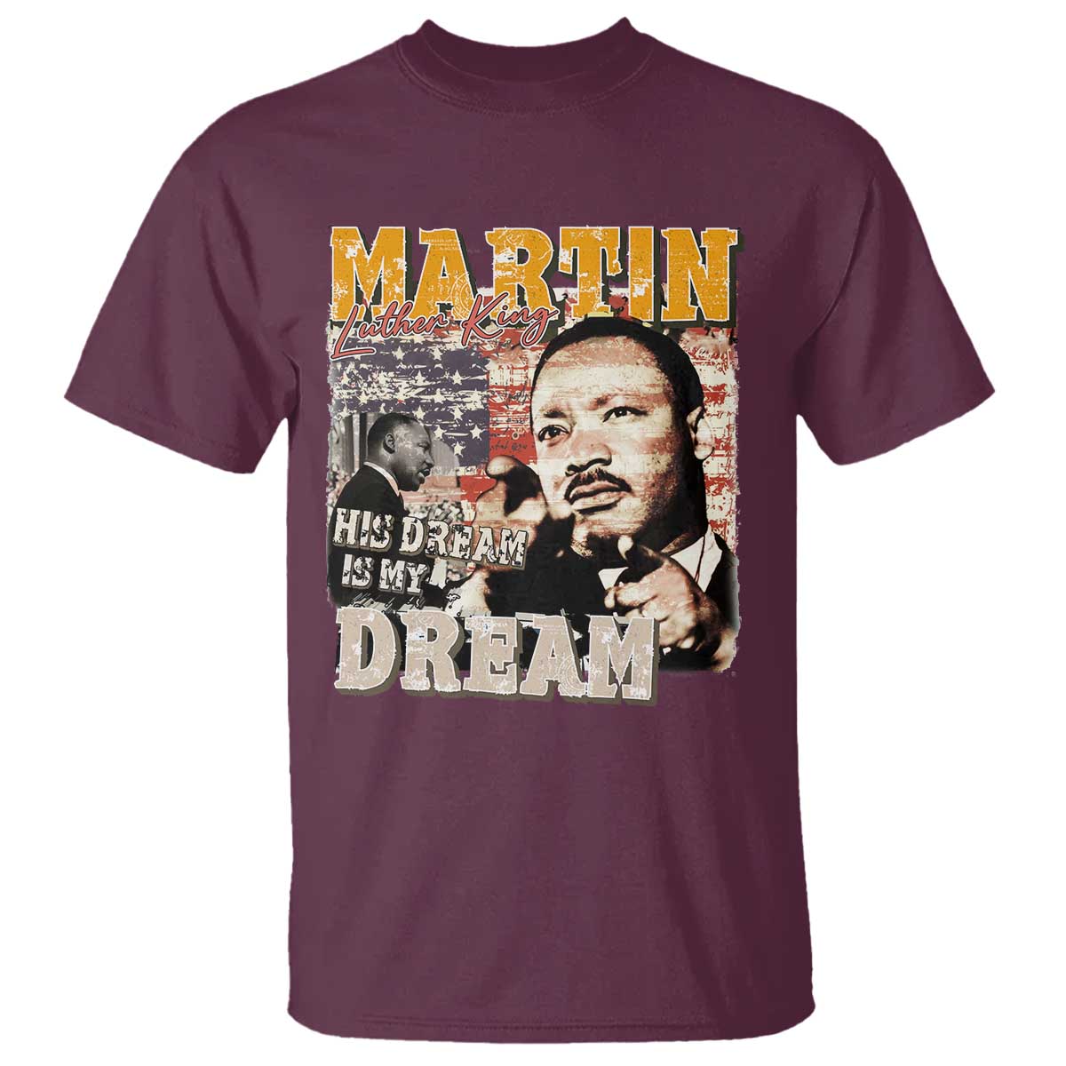 mlk-day-his-dream-is-my-dream-t-shirt-martin-luther-king-vintage-american-flag-black-history-month