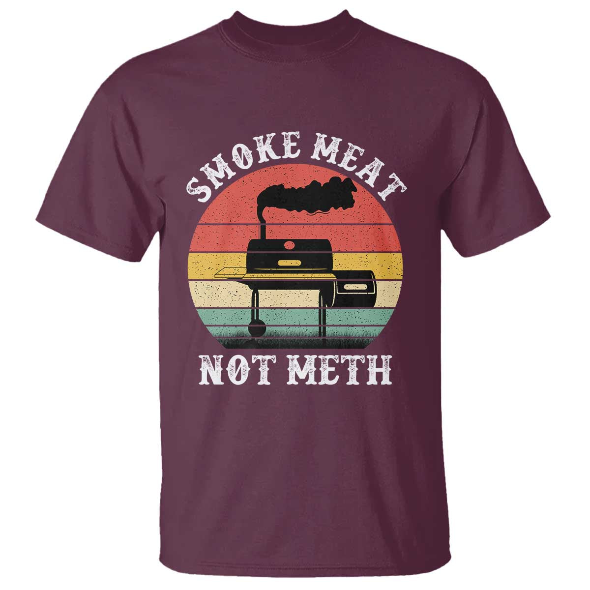 funny-smoke-meat-not-meth-t-shirt-retro-vintage-grilling-bbq