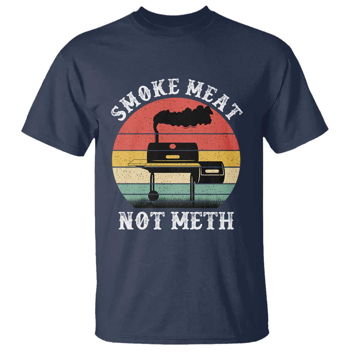 funny-smoke-meat-not-meth-t-shirt-retro-vintage-grilling-bbq