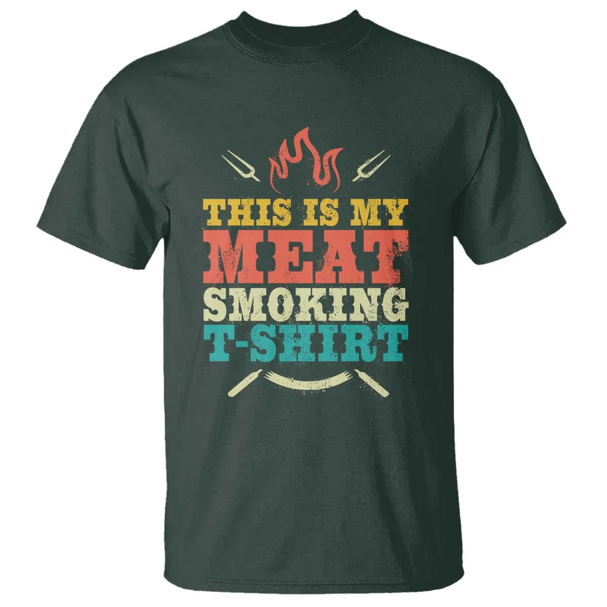funny-grilling-bbq-t-shirt-this-is-my-meat-smoking-shirt-retro-fork-fathers-day