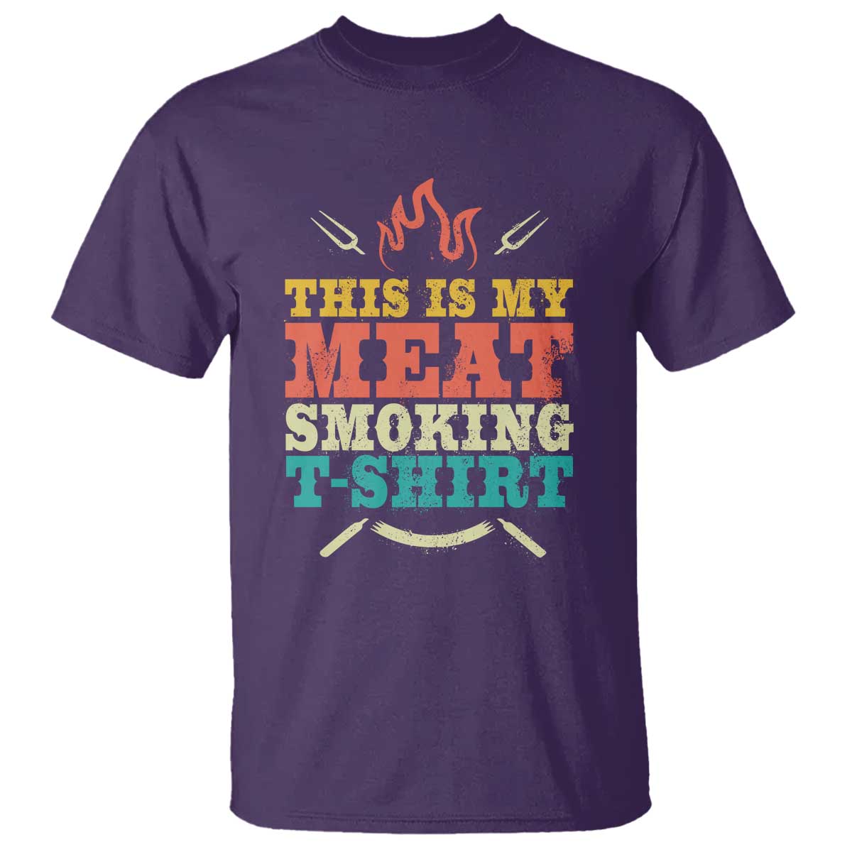 funny-grilling-bbq-t-shirt-this-is-my-meat-smoking-shirt-retro-fork-fathers-day