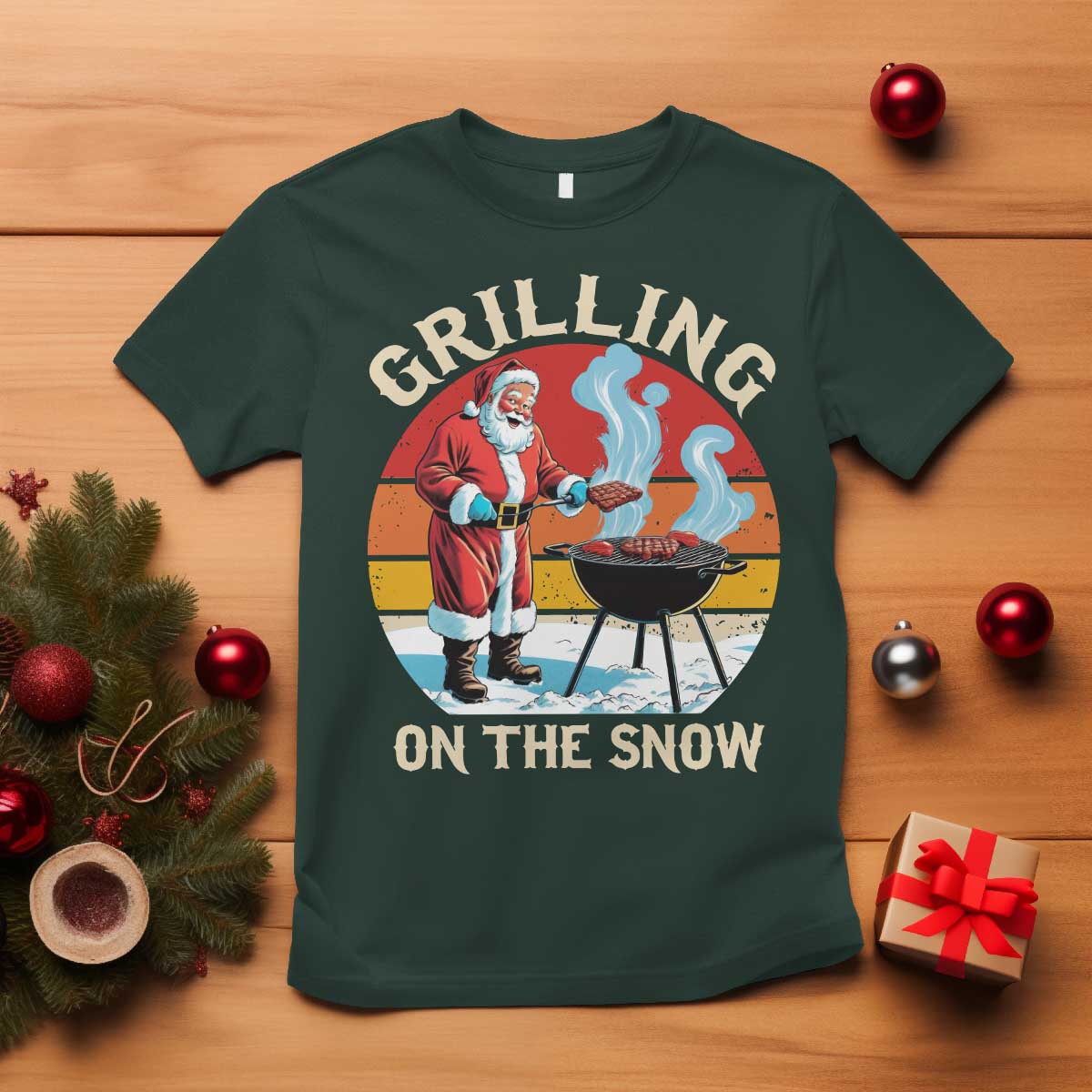funny-christmas-grilling-santa-t-shirt-grilling-on-the-snow