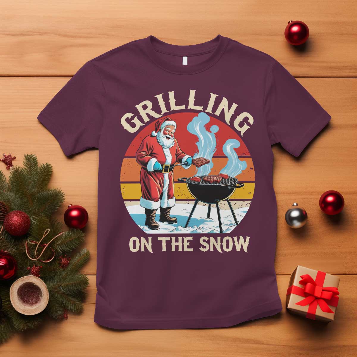 funny-christmas-grilling-santa-t-shirt-grilling-on-the-snow
